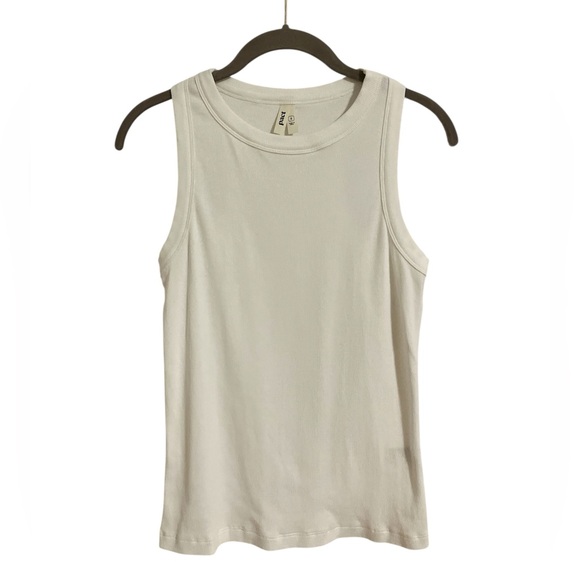 Pact Tops - NEW Pact Organic Cotton Favorite Rib Racerback Tank Size Small in White Ribbed